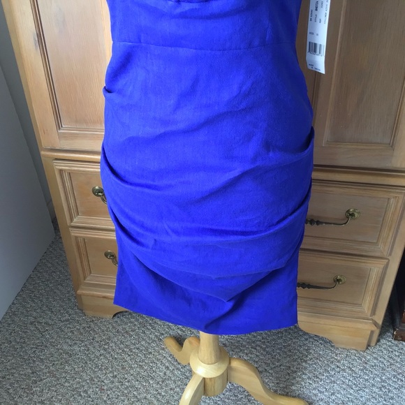 ❤️SOLD❤️NWT NICOLE MILLER STRETCH LINEN DRESS - Picture 5 of 9